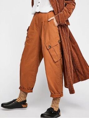 Free People Tapered Cargo Pants Brown